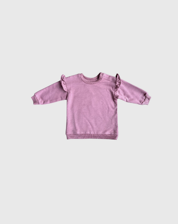 Mauve Ruffle Sweatshirt