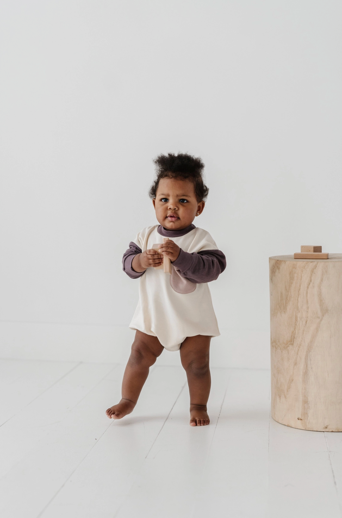 Plum Colorblock Romper