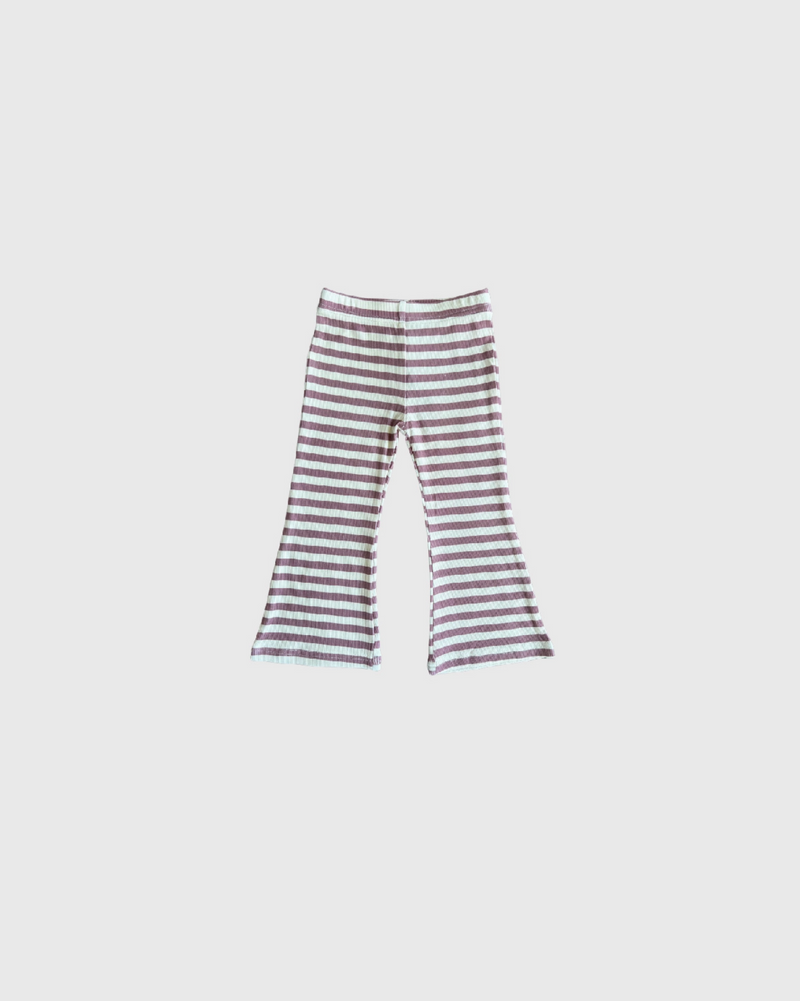 Mauve Stripe Flare Pants