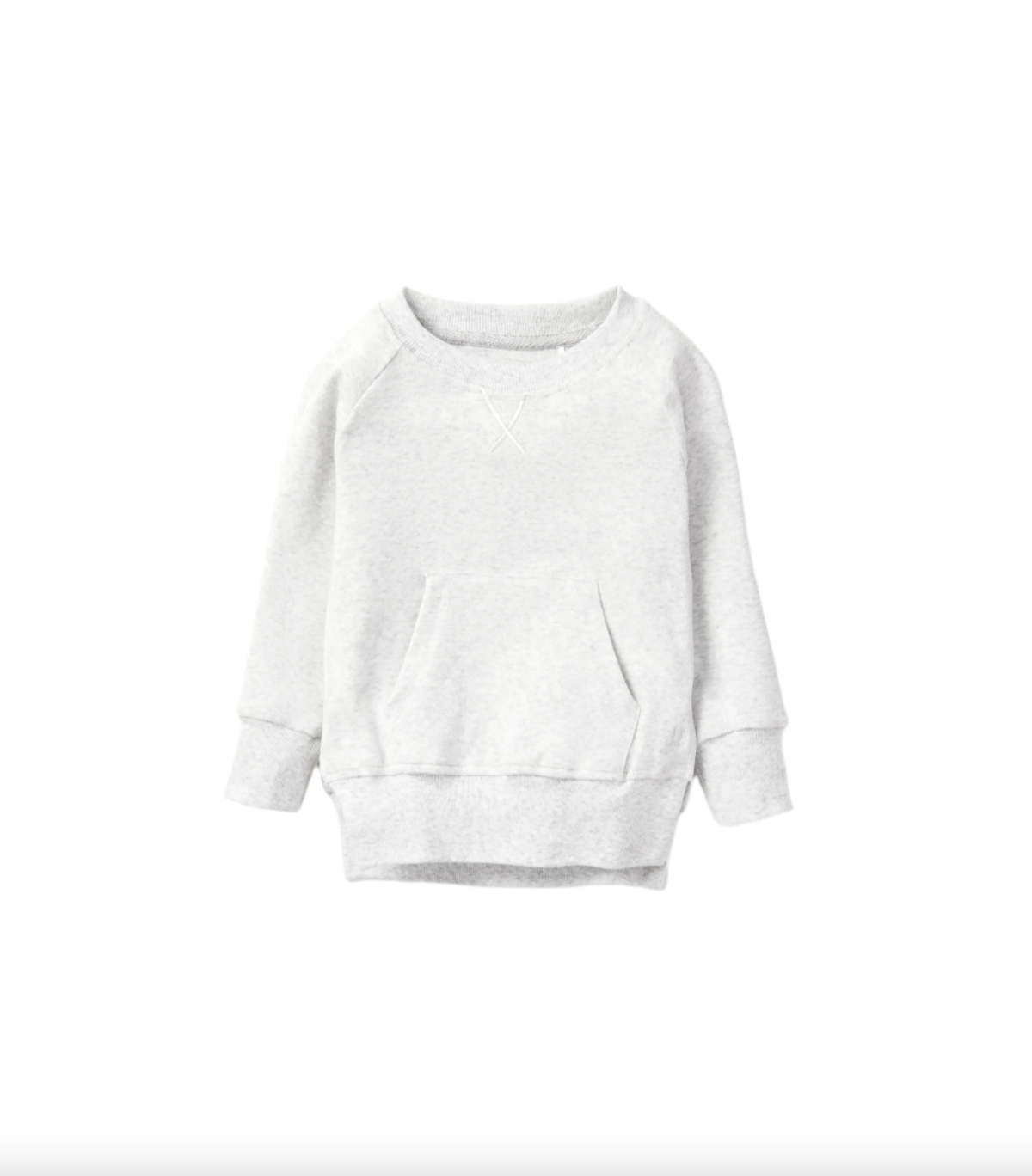 Light Heather Grey Pocket Pullover
