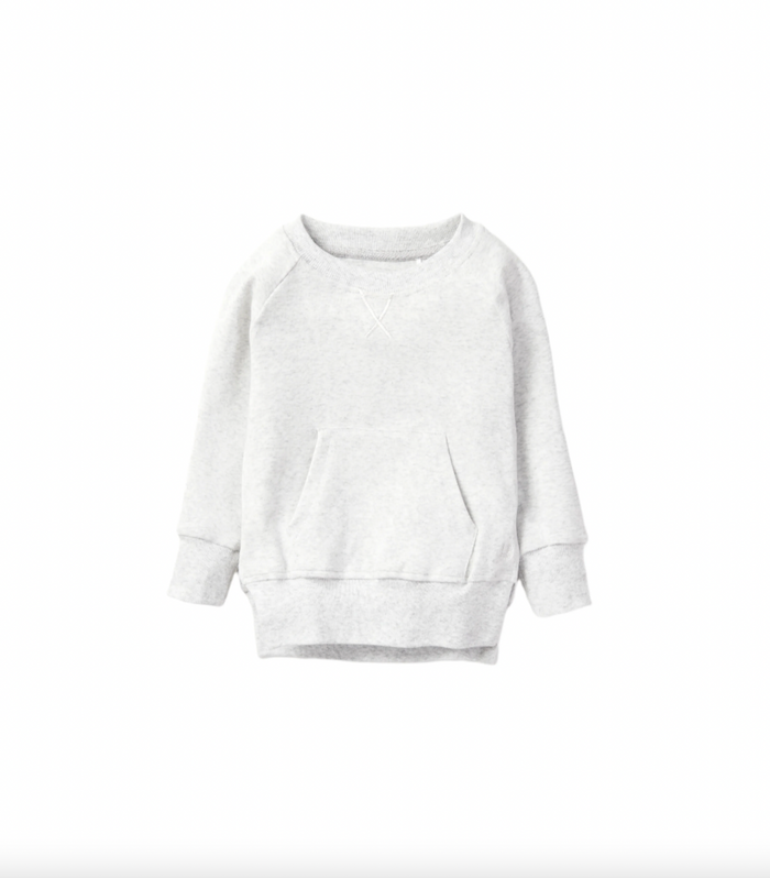 Light Heather Grey Pocket Pullover