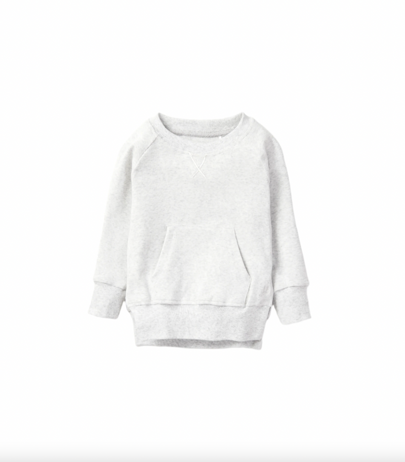 Light Heather Grey Pocket Pullover