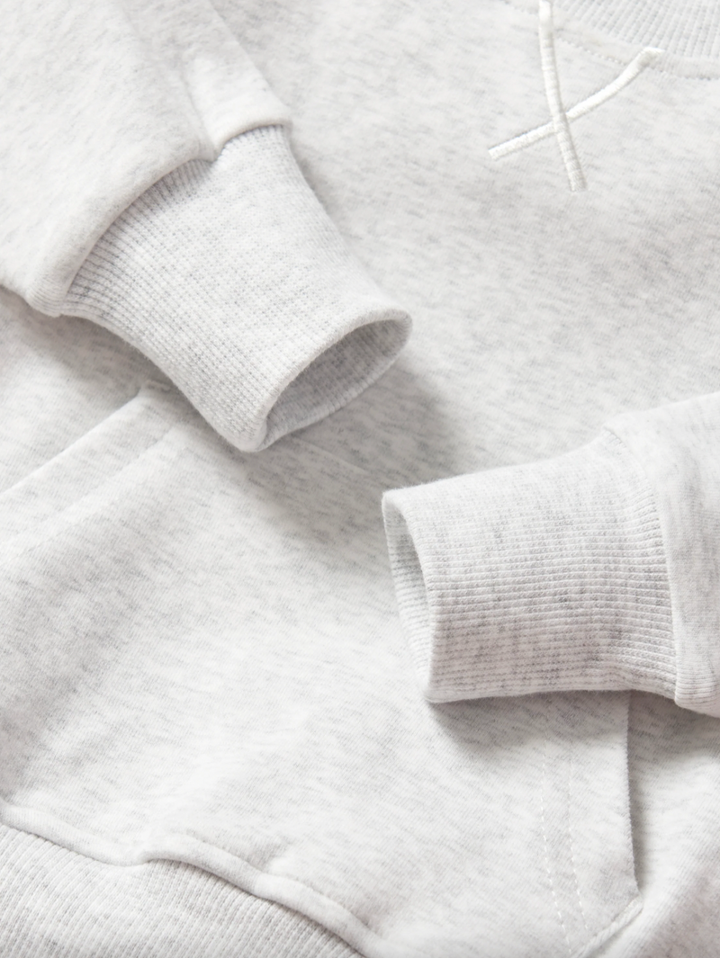 Light Heather Grey Pocket Pullover