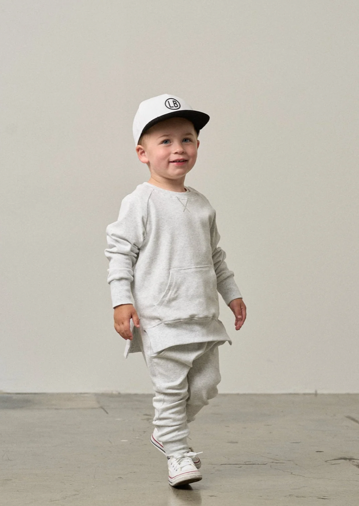 Light Heather Grey Pocket Pullover