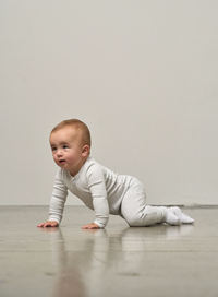 Light Heather Grey 2-Way Zip Romper