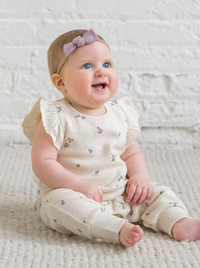 Sylva Floral Waffle Ruffle Romper