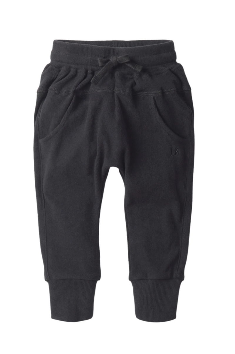 Black Ribbed Jogger