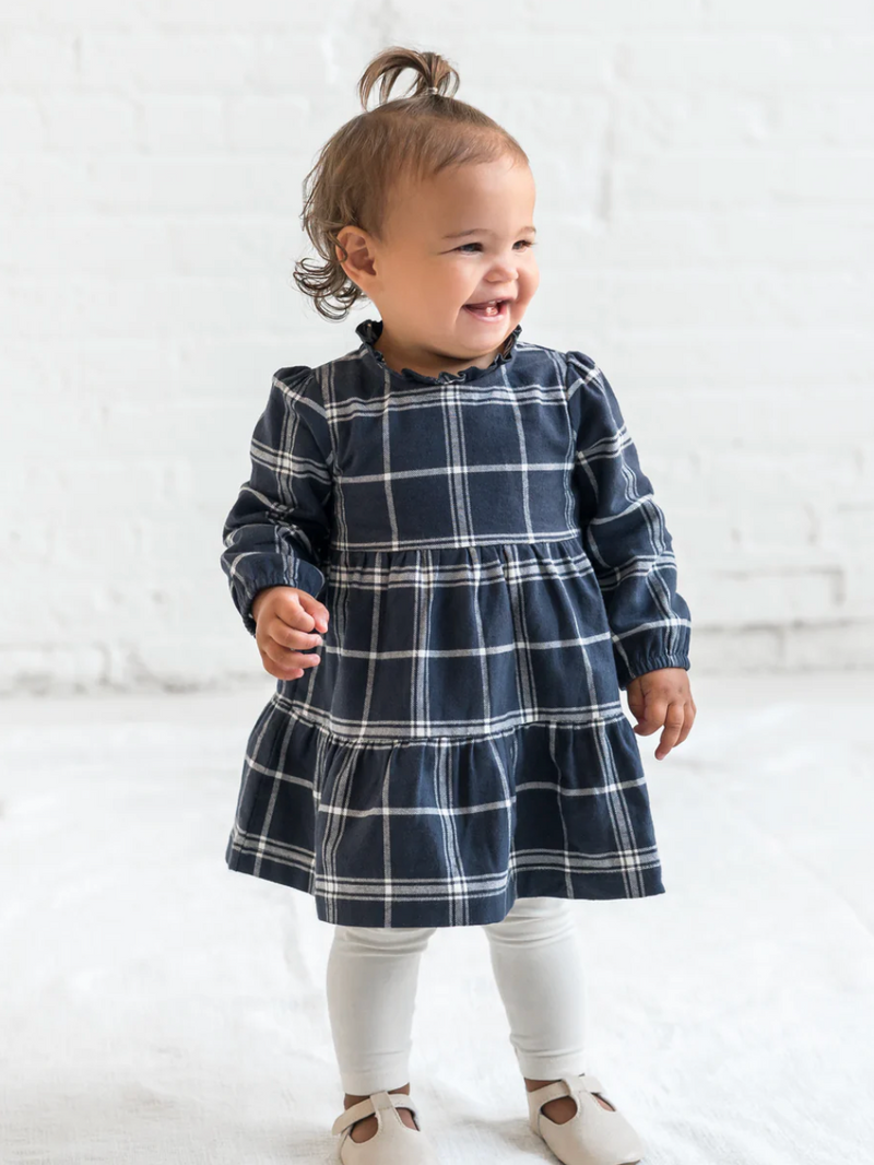 Navy Flannel Dress