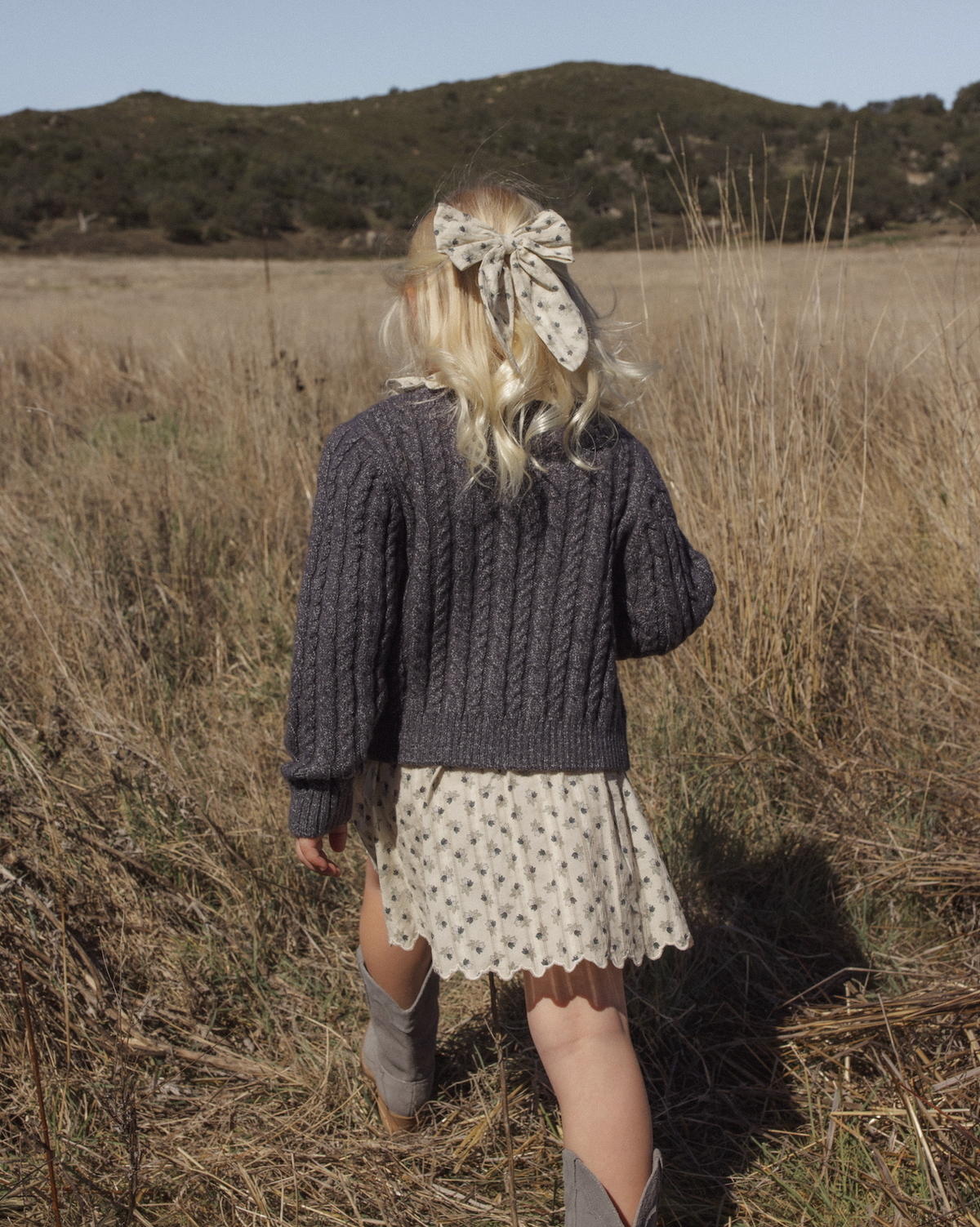 Vintage Fleur Smocked V Mini Skirt