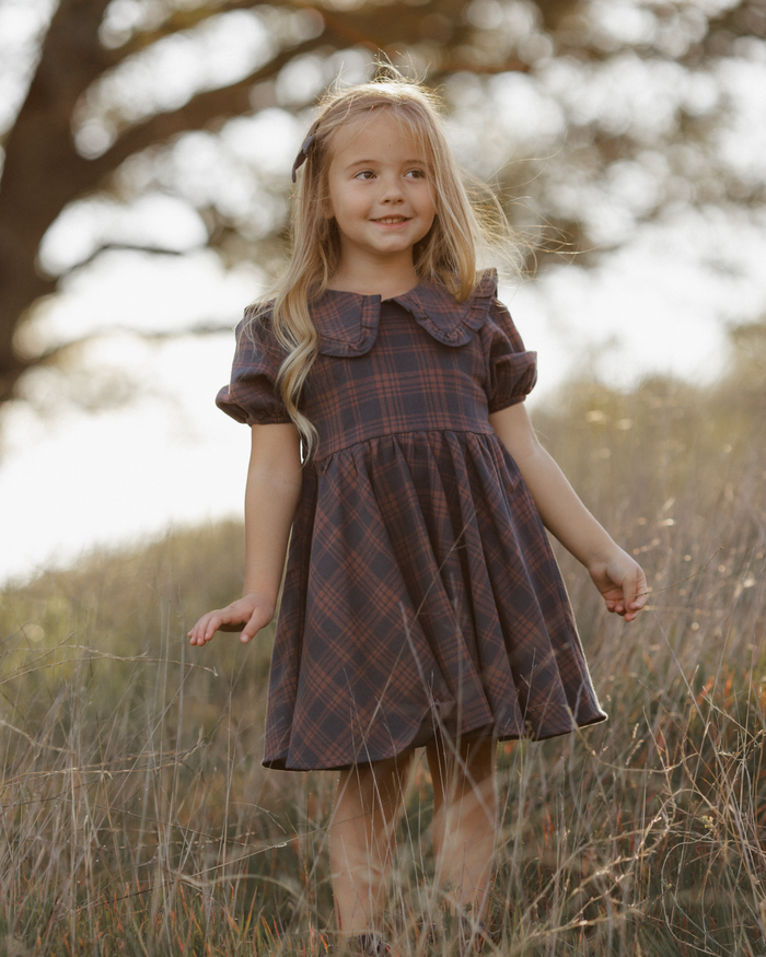 Midnight Plaid Camille Dress