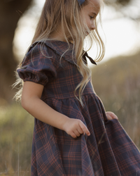 Midnight Plaid Camille Dress