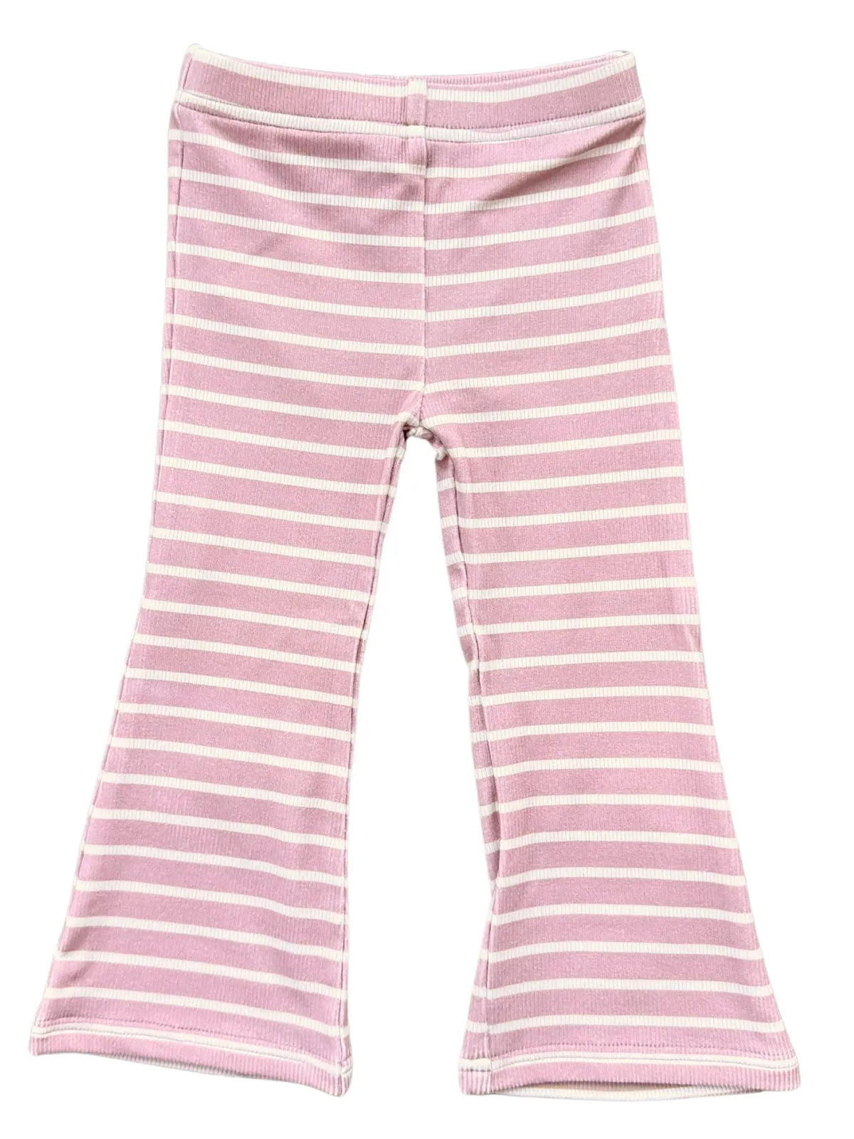 Misty Rose Stripe Bamboo Flare Pant