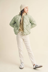 Tween Sage Quilted Jacket
