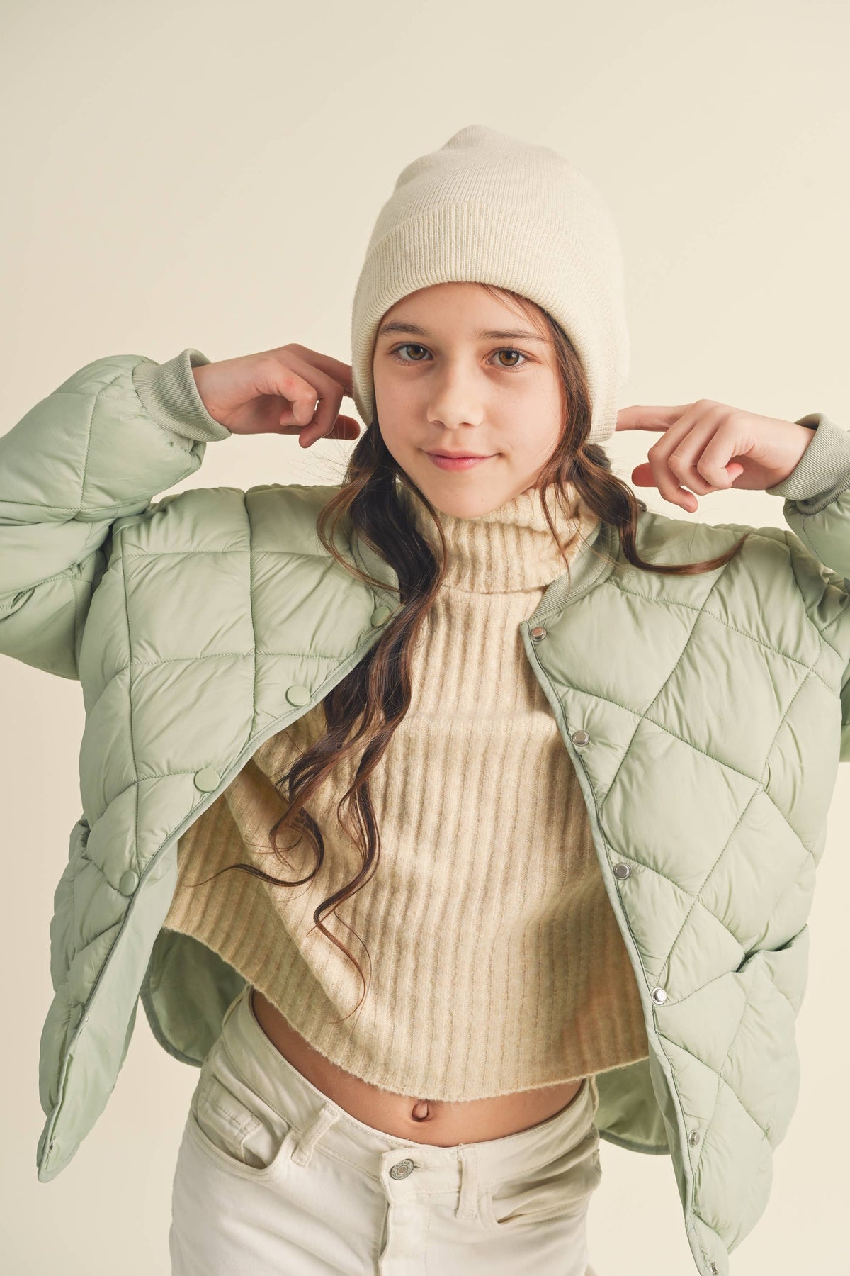 Tween Sage Quilted Jacket