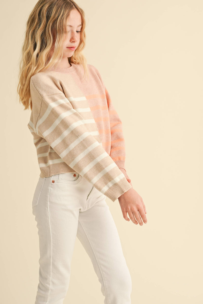 Tween Colorblock Crewneck