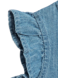 Chambray Ruffle Hem Top