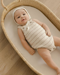 Heathered Oat Stripe Tatum Romper