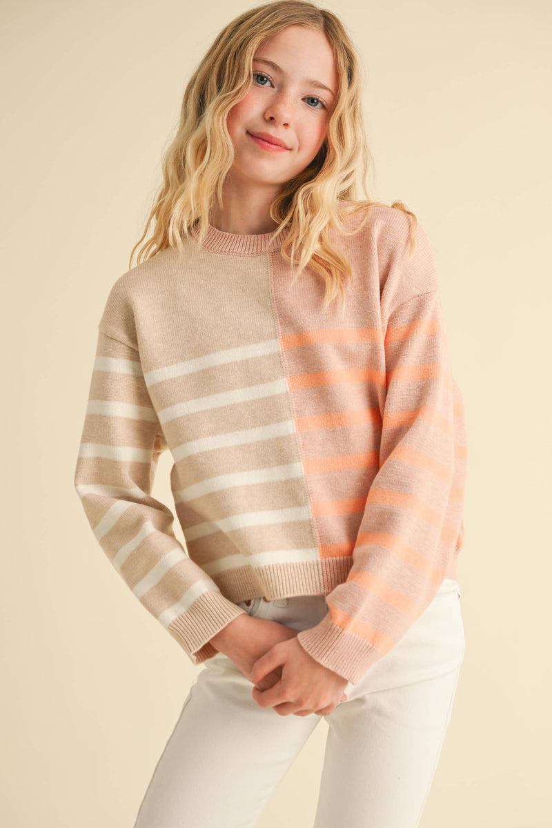 Tween Colorblock Crewneck