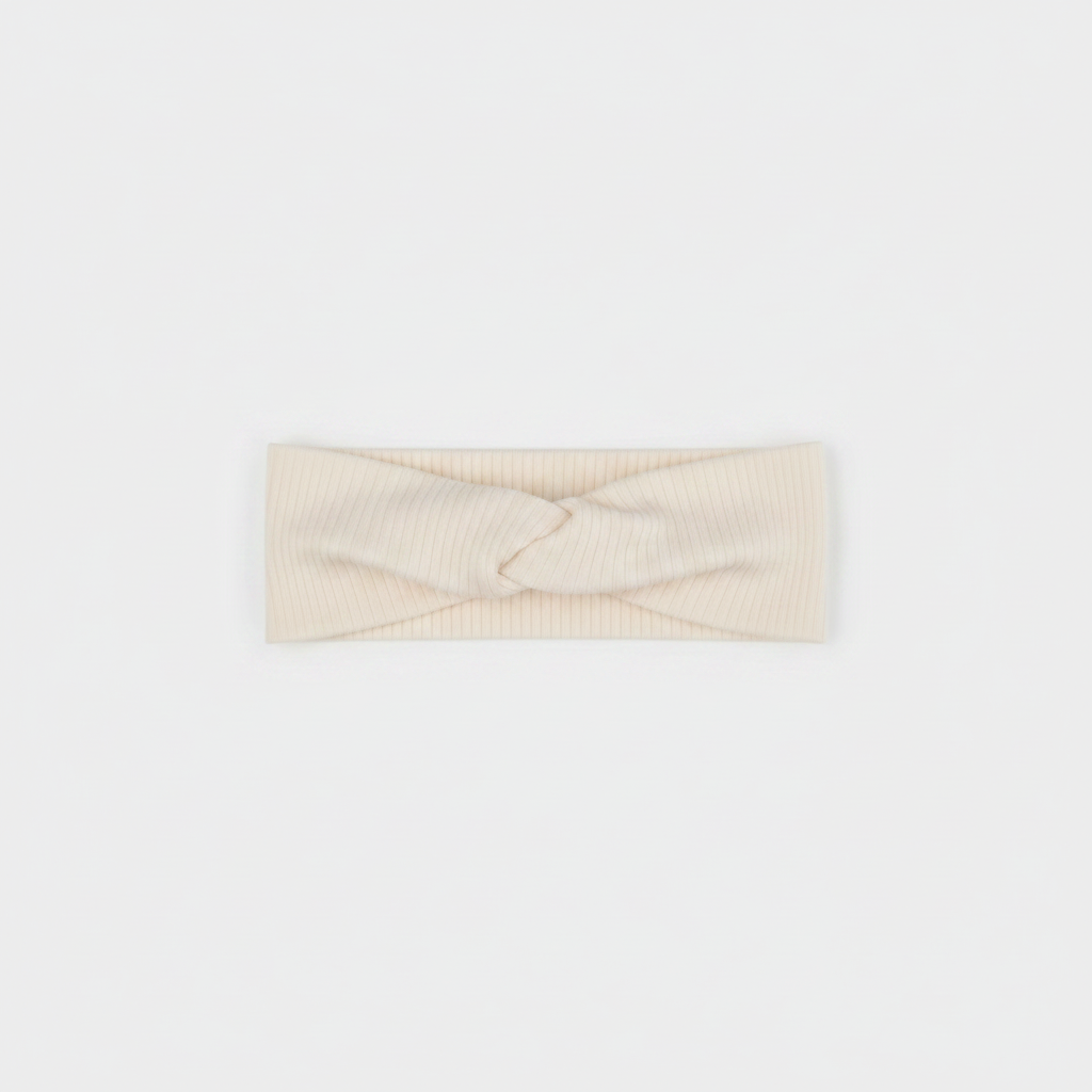 Ivory Ribbed Modal Headband