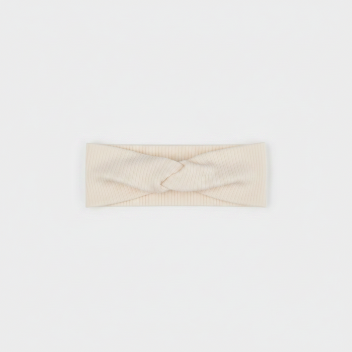 Ivory Ribbed Modal Headband
