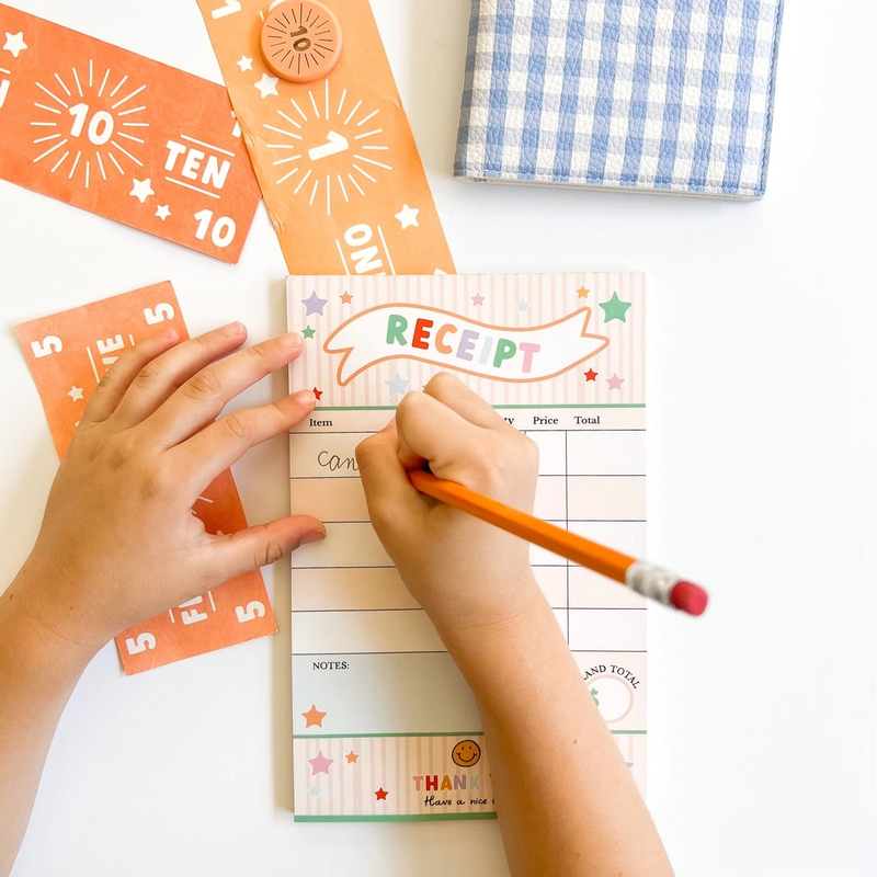 Receipt Pretend Play Notepad