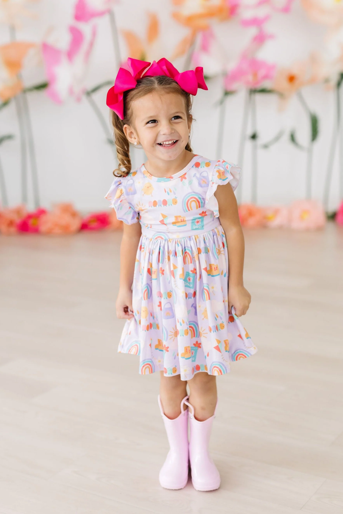 Rainy Day Flutter Twirl Dress