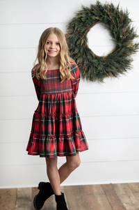 Holiday Plaid Smocked Dress