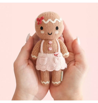 Tiny Gingerbread Sugarplum Knitted Doll