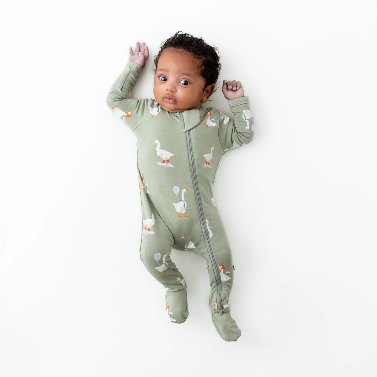 Silly Goose Bamboo Zippered Footie