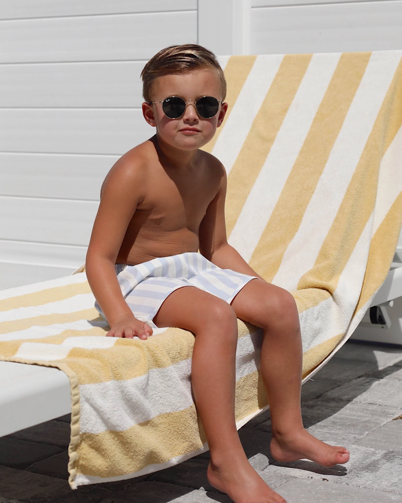 Blue Stripe Swim Trunk