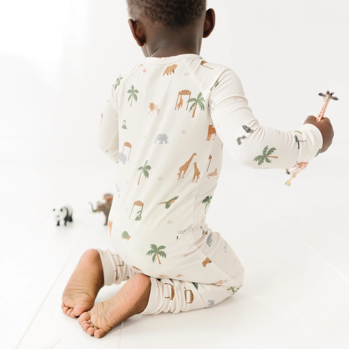 Zoo Day Bamboo Zip Romper