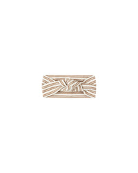 Golden Stripe Ribbed Knotted Headband