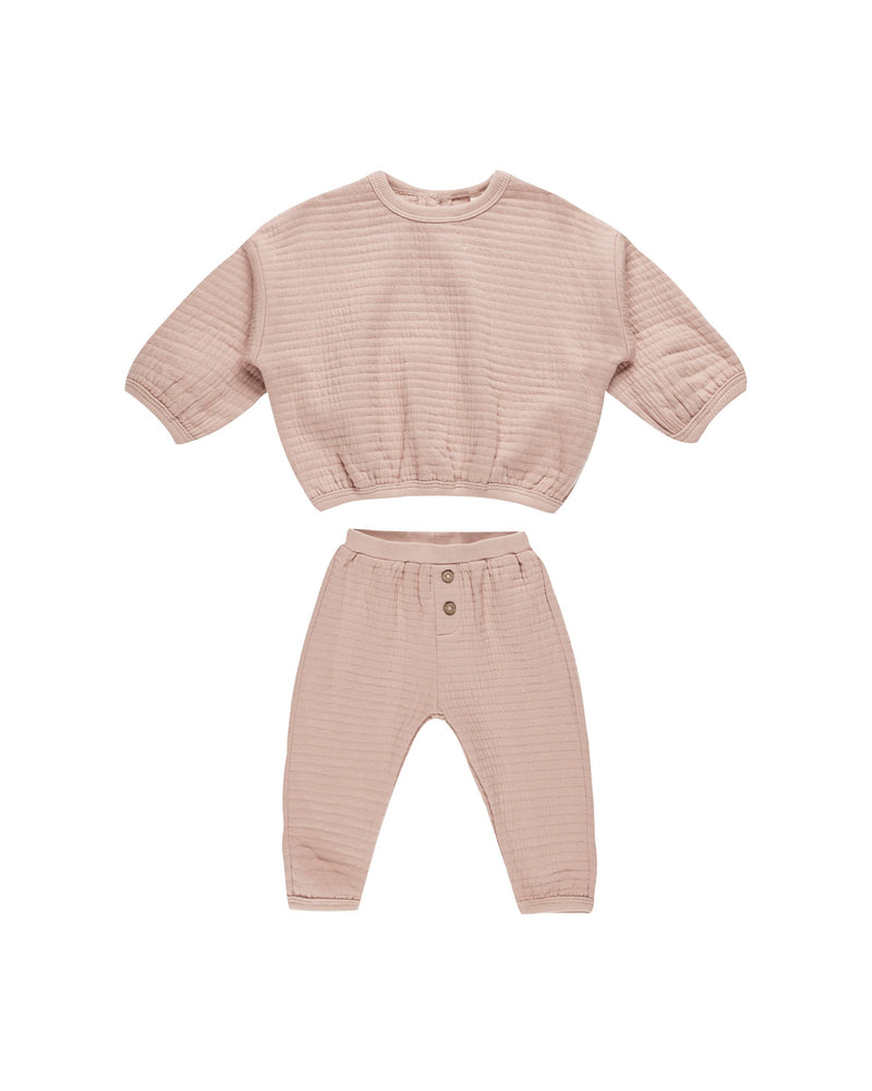 Blush Textured Sweat Set