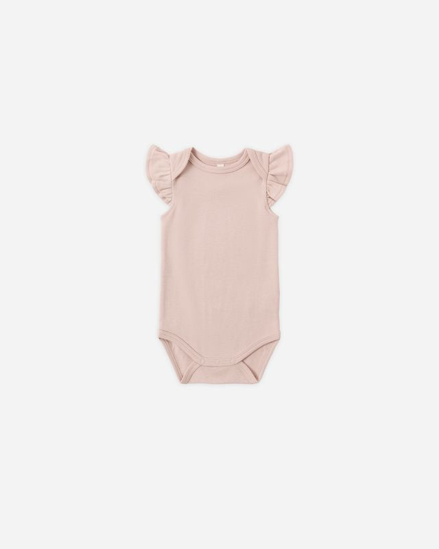 Blush Flutter Sleeve Bodysuit