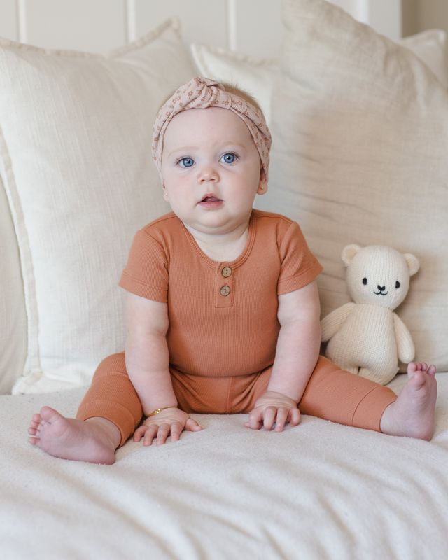 Poppy Ribbed Henley Bodysuit