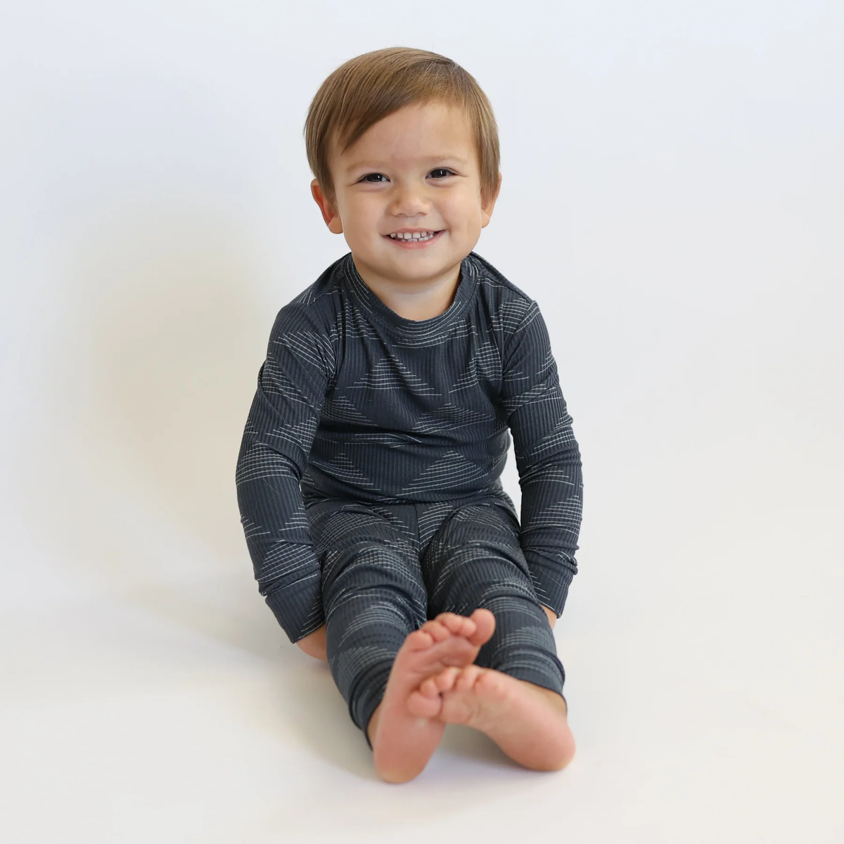 Triangles Small Ribbed Pajama Set