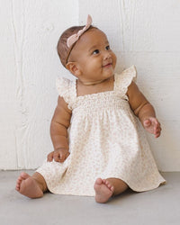 Ditsy Smocked Jersey Dress