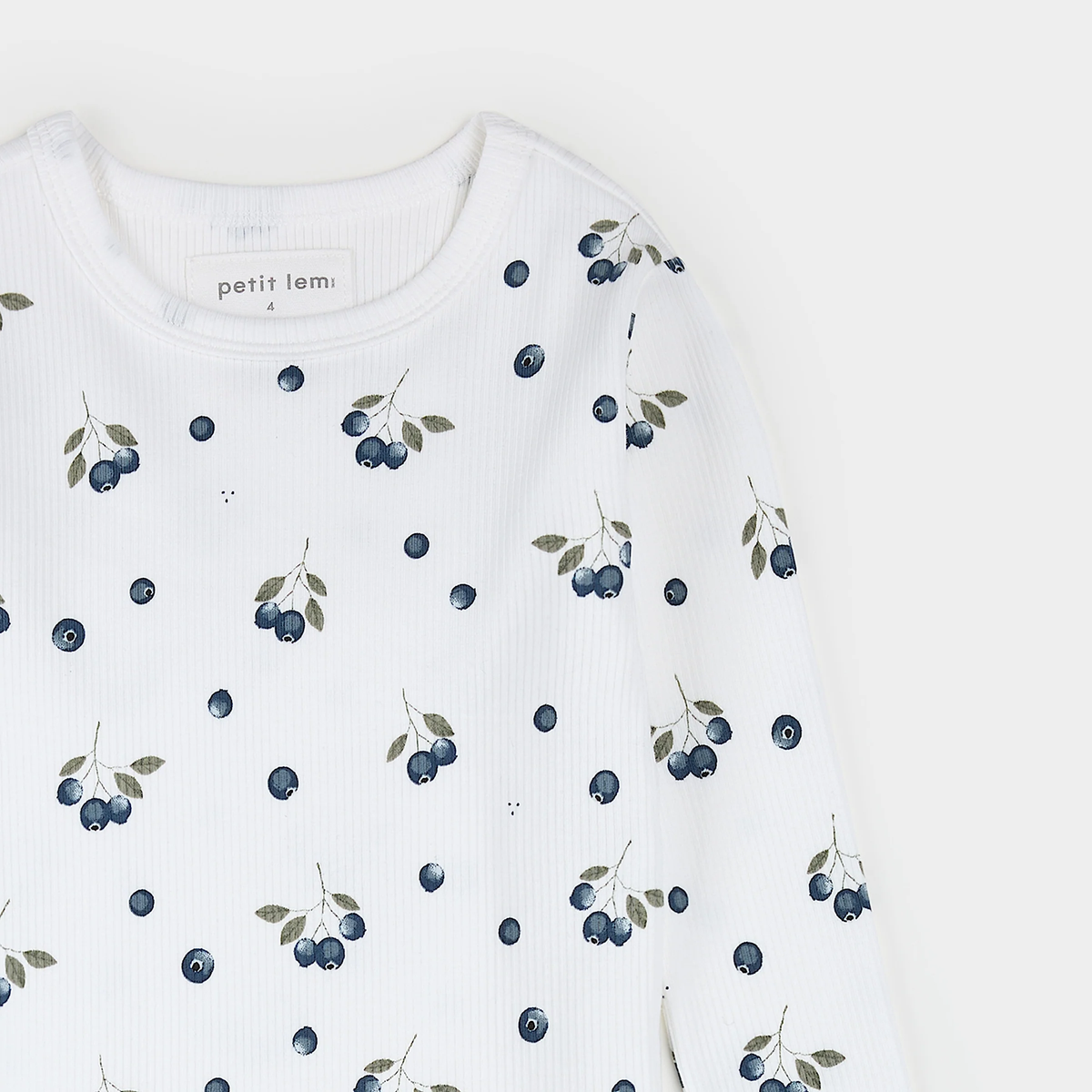 Blueberries Ribbed Pajama Set