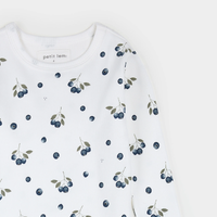 Blueberries Ribbed Pajama Set