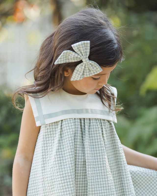 Eucalyptus Check Daisy Dress
