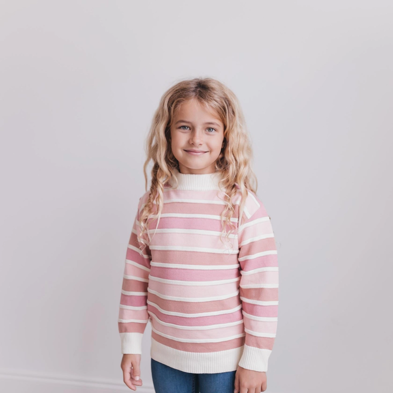 Pink Ombre Stripe Sweater