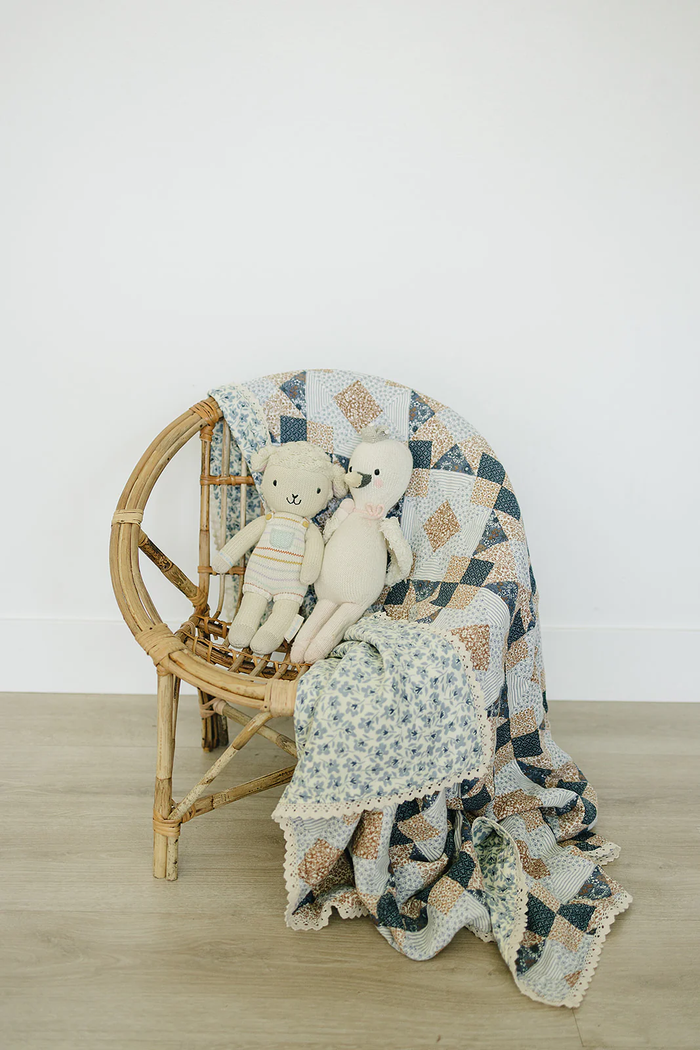 Patchwork + Blue Blossom Quilt