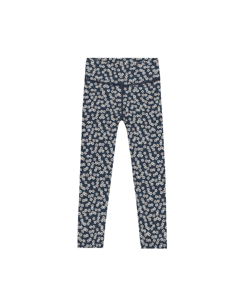 Blue Floral Basic Legging