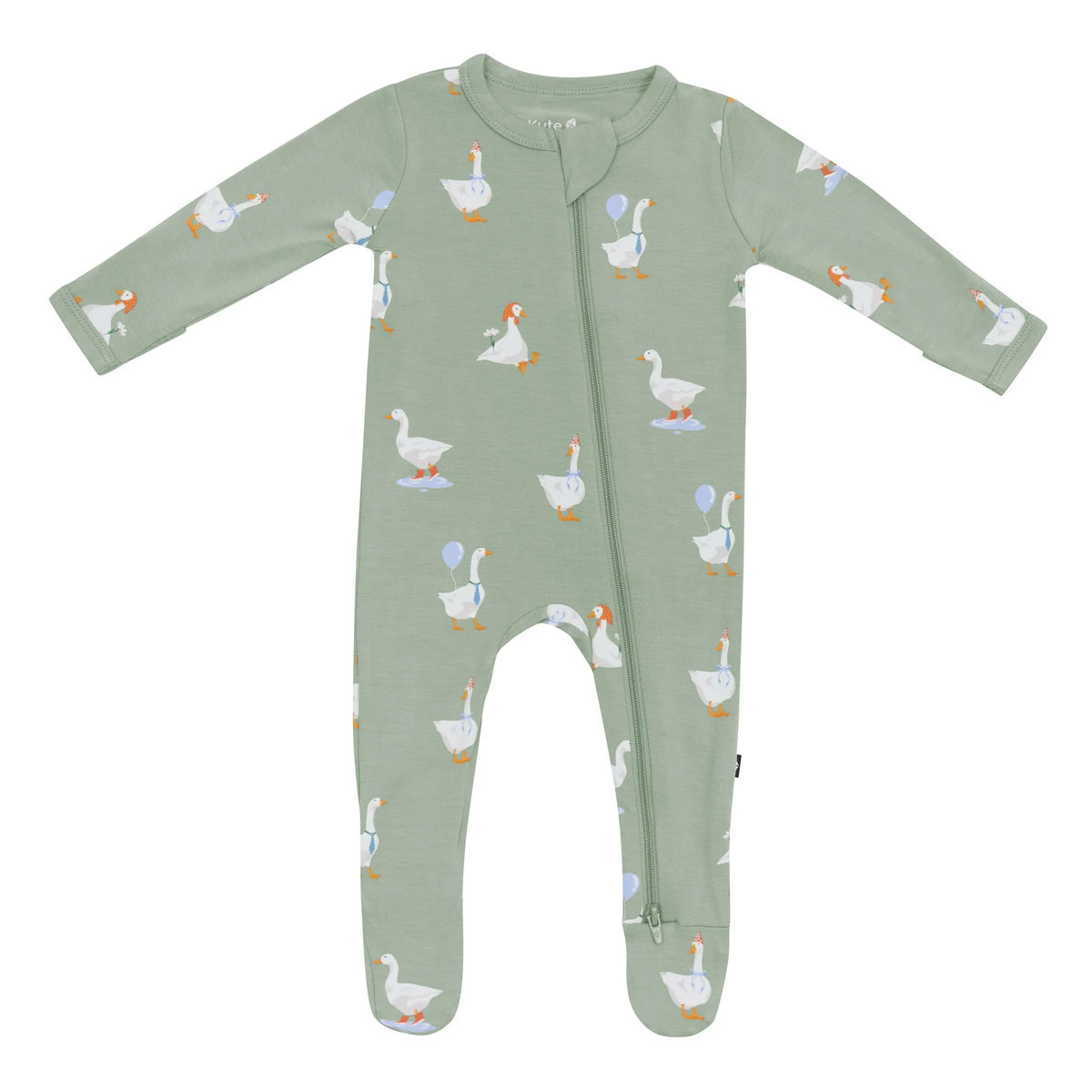 Silly Goose Bamboo Zippered Footie