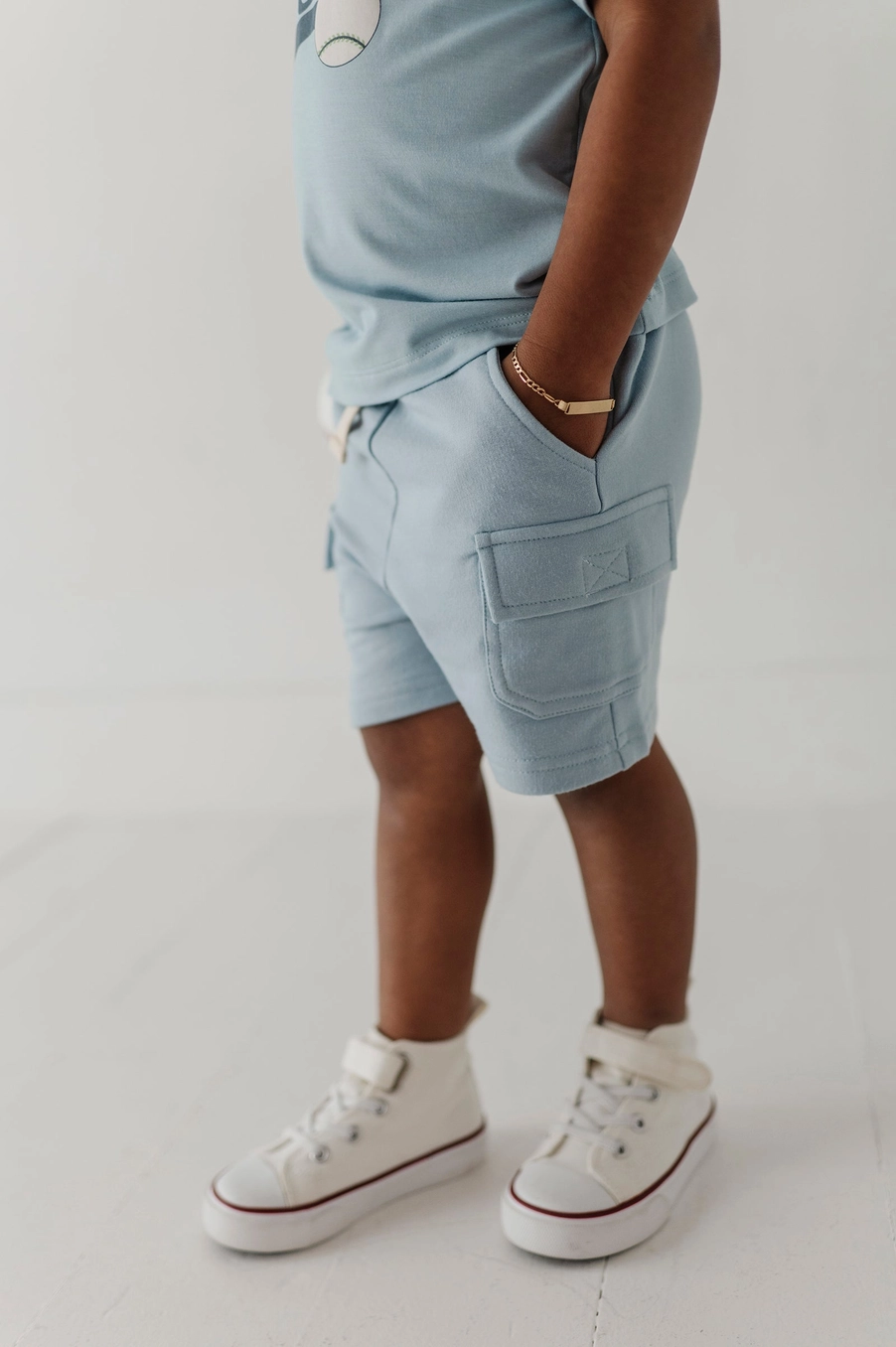 Sky Blue Cargo Shorts