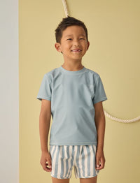 Green Stripe Swim Trunk