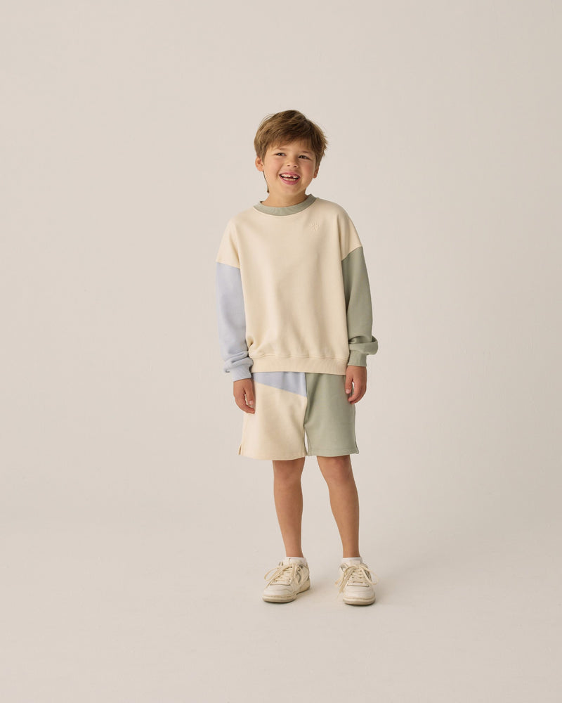 Sage Colorblock Relaxed Sweatshirt