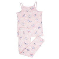 Pink Butterfly Daisy Tank Pajama Set