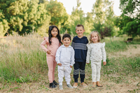 Navy Stripes Hooded Set