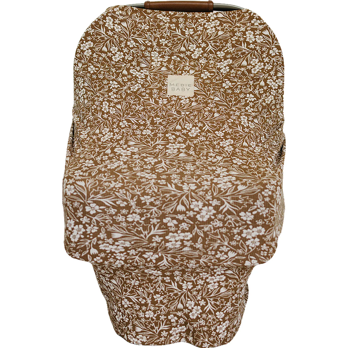 Brown Floral Bamboo Multi-Use Cover